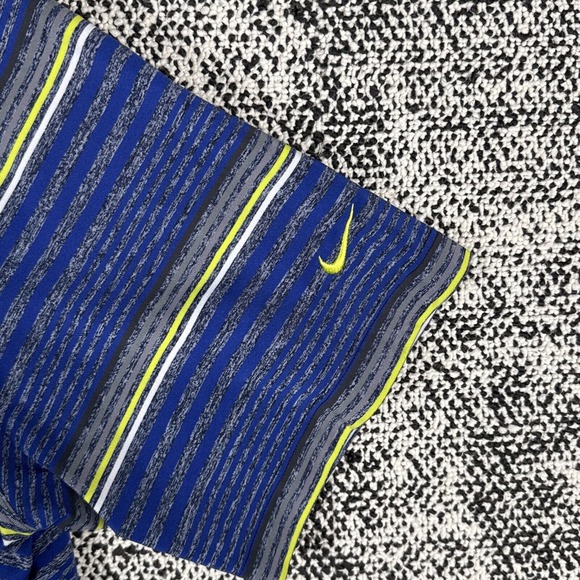 Nike Golf Polo Mens XL Tour Performance Striped Blue Lightweight - Picture 2 of 10